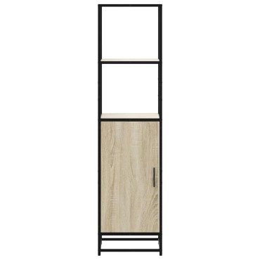 vidaXL Highboard Sonoma Oak Κατασκευασμένο ξύλο και μέταλλο 35,5x35x139 cm 1 τεμ.