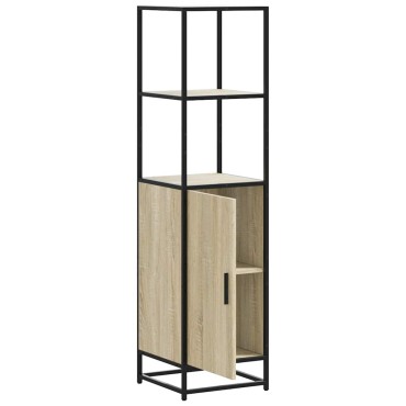 vidaXL Highboard Sonoma Oak Κατασκευασμένο ξύλο και μέταλλο 35,5x35x139 cm 1 τεμ.