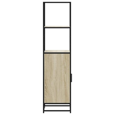 vidaXL Highboard Sonoma Oak Κατασκευασμένο ξύλο και μέταλλο 35,5x35x139 cm 1 τεμ.