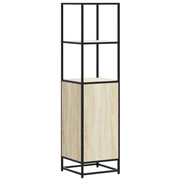 vidaXL Highboard Sonoma Oak Κατασκευασμένο ξύλο και μέταλλο 35,5x35x139 cm 1 τεμ.
