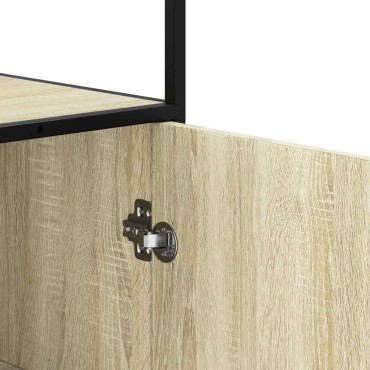 vidaXL Highboard Sonoma Oak Κατασκευασμένο ξύλο και μέταλλο 35,5x35x139 cm 1 τεμ.