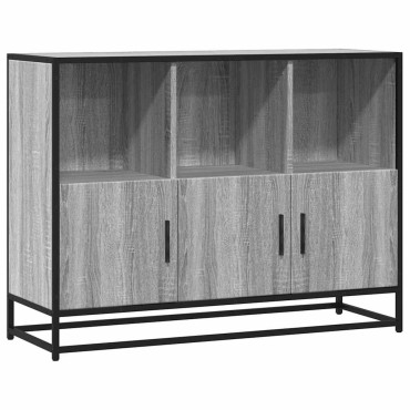 vidaXL Sideboard Γκρι Sonoma 100x35x76cm Ξύλινο μηχανουργικό ξύλο 1 τεμ.