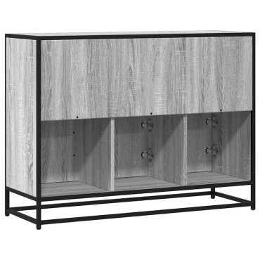 vidaXL Sideboard Γκρι Sonoma 100x35x76cm Ξύλινο μηχανουργικό ξύλο 1 τεμ.