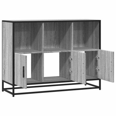 vidaXL Sideboard Γκρι Sonoma 100x35x76cm Ξύλινο μηχανουργικό ξύλο 1 τεμ.
