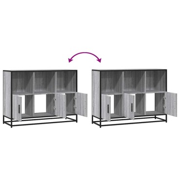 vidaXL Sideboard Γκρι Sonoma 100x35x76cm Ξύλινο μηχανουργικό ξύλο 1 τεμ.