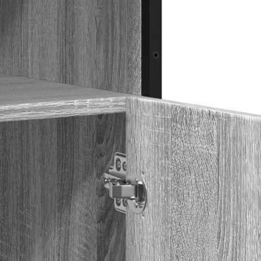 vidaXL Sideboard Γκρι Sonoma 100x35x76cm Ξύλινο μηχανουργικό ξύλο 1 τεμ.