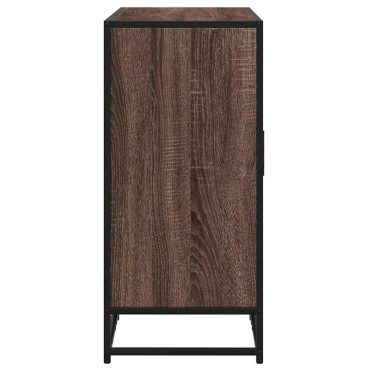 vidaXL Sideboard καφέ δρυς 92x35x76cm Ξύλινο μηχανουργικό ξύλο 1 τεμ.