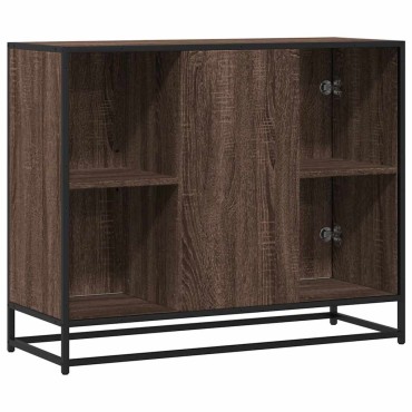 vidaXL Sideboard καφέ δρυς 92x35x76cm Ξύλινο μηχανουργικό ξύλο 1 τεμ.