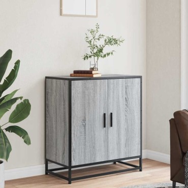 vidaXL Sideboard Sonoma Oak 68x35x76cm Κατασκευασμένο ξύλο και μέταλλο 1 τεμ.