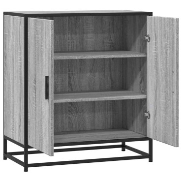 vidaXL Sideboard Sonoma Oak 68x35x76cm Κατασκευασμένο ξύλο και μέταλλο 1 τεμ.