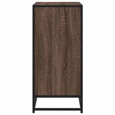 vidaXL Sideboard καφέ δρυς 68x35x76cm Κατασκευασμένο ξύλο και μέταλλο 1 τεμ.