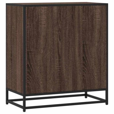 vidaXL Sideboard καφέ δρυς 68x35x76cm Κατασκευασμένο ξύλο και μέταλλο 1 τεμ.