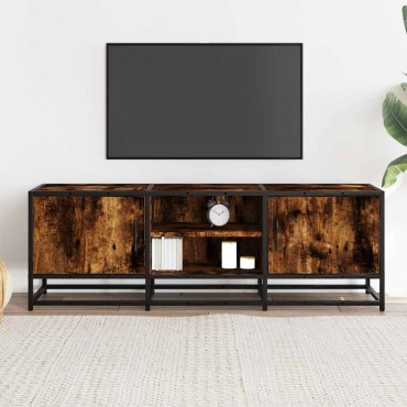 ντουλάπι τηλεόρασης vidaXL Καπνιστή δρυς 120x35x41cm