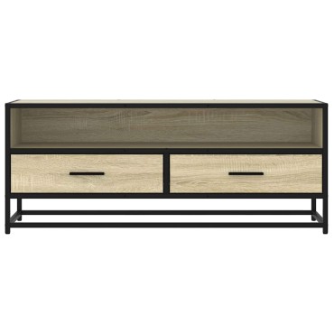 vidaXL Έπιπλο Τηλεόρασης Sonoma Δρυς 100x34,5x40cm Επεξ. Ξύλο/Μέταλλο