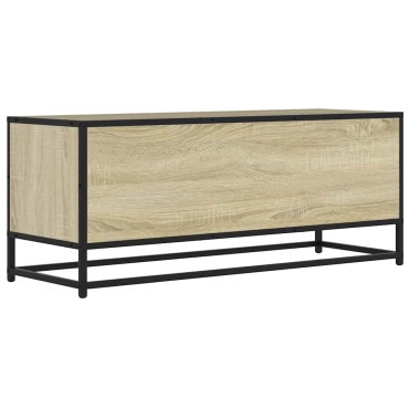 vidaXL Έπιπλο Τηλεόρασης Sonoma Δρυς 100x34,5x40cm Επεξ. Ξύλο/Μέταλλο