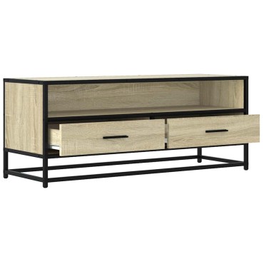 vidaXL Έπιπλο Τηλεόρασης Sonoma Δρυς 100x34,5x40cm Επεξ. Ξύλο/Μέταλλο