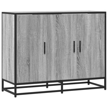 vidaXL Sideboard Grey Sonoma 94x35x76cm Ξύλινη κατασκευή 1 τεμ.