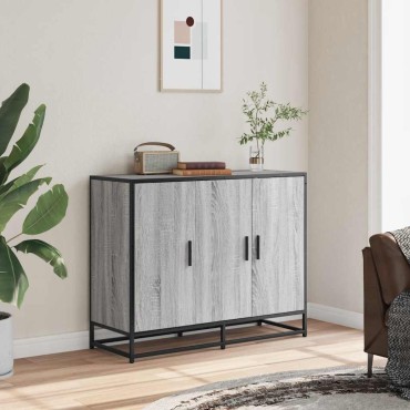 vidaXL Sideboard Grey Sonoma 94x35x76cm Ξύλινη κατασκευή 1 τεμ.
