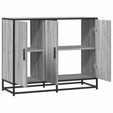 vidaXL Sideboard Grey Sonoma 94x35x76cm Ξύλινη κατασκευή 1 τεμ.