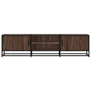 vidaXL Έπιπλο Τηλεόρασης Καφέ Δρυς 160x35x41cm Επεξ. Ξύλο/Μέταλλο