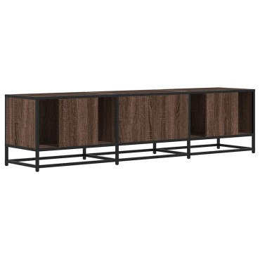 vidaXL Έπιπλο Τηλεόρασης Καφέ Δρυς 160x35x41cm Επεξ. Ξύλο/Μέταλλο