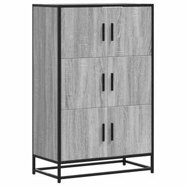 vidaXL Highboard Grey Sonoma Κατασκευασμένο ξύλο και μέταλλο 68x35x106,5cm 1 τεμ.