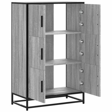 vidaXL Highboard Grey Sonoma Κατασκευασμένο ξύλο και μέταλλο 68x35x106,5cm 1 τεμ.