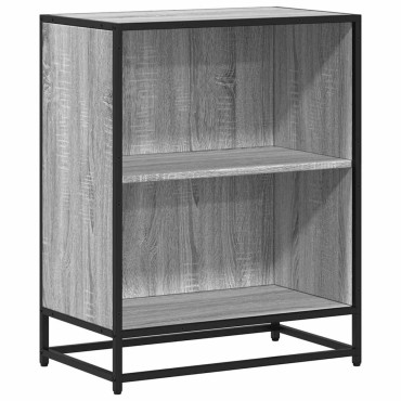 ντουλάπι βιβλίων vidaXL Γκρι Sonoma 60x35x76cm Κατασκευασμένο ξύλο