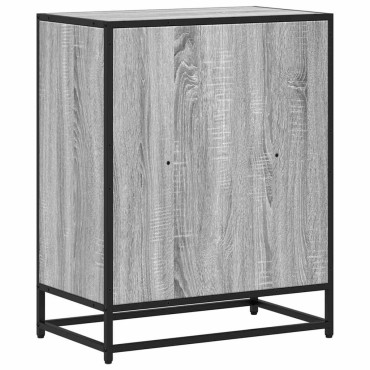 ντουλάπι βιβλίων vidaXL Γκρι Sonoma 60x35x76cm Κατασκευασμένο ξύλο