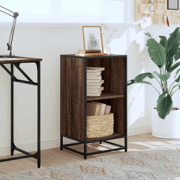 vidaXL Ντουλάπι βιβλίων καφέ δρυς 40x35x76cm Ξύλινο μηχανουργικό ξύλο 1 τεμ.