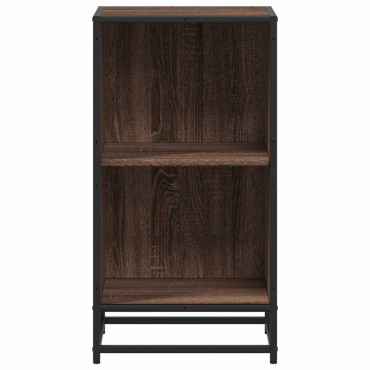 vidaXL Ντουλάπι βιβλίων καφέ δρυς 40x35x76cm Ξύλινο μηχανουργικό ξύλο 1 τεμ.