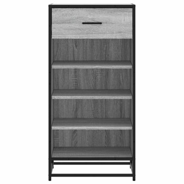 Ράφι παπουτσιών vidaXL Γκρι Sonoma 48x38x97,5cm Κατασκευασμένο ξύλο