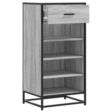 Ράφι παπουτσιών vidaXL Γκρι Sonoma 48x38x97,5cm Κατασκευασμένο ξύλο