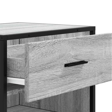 Ράφι παπουτσιών vidaXL Γκρι Sonoma 48x38x97,5cm Κατασκευασμένο ξύλο