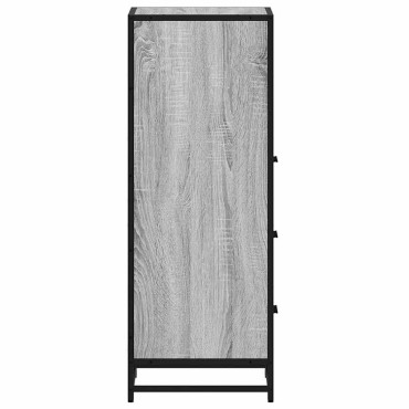 vidaXL Ντουλάπι μπάνιου Γκρι Sonoma 35x37,5x100cm
