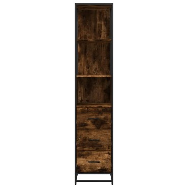 vidaXL Ντουλάπι μπάνιου καπνιστή βελανιδιά 35x37,5x166cm