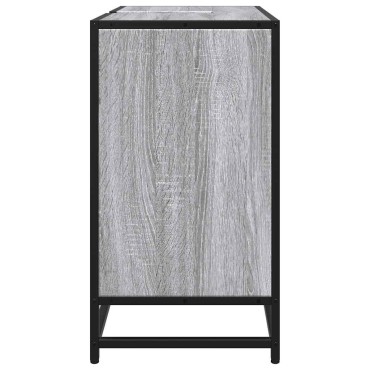 vidaXL Ντουλάπι νιπτήρα μπάνιου γκρι Sonoma 65x33x60cm