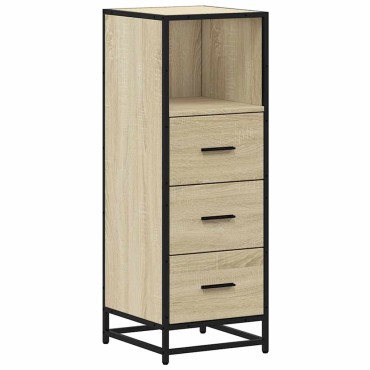vidaXL Ντουλάπι μπάνιου Sonoma Oak 35x37,5x100cm Κατασκευασμένο ξύλο