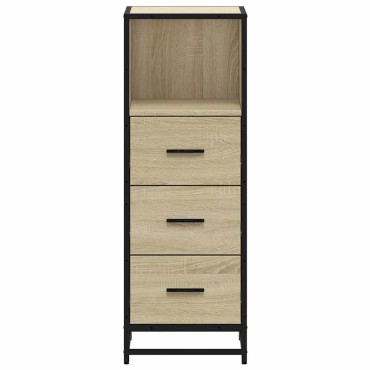 vidaXL Ντουλάπι μπάνιου Sonoma Oak 35x37,5x100cm Κατασκευασμένο ξύλο