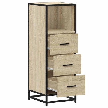 vidaXL Ντουλάπι μπάνιου Sonoma Oak 35x37,5x100cm Κατασκευασμένο ξύλο