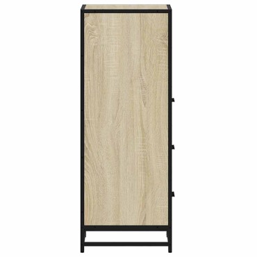 vidaXL Ντουλάπι μπάνιου Sonoma Oak 35x37,5x100cm Κατασκευασμένο ξύλο