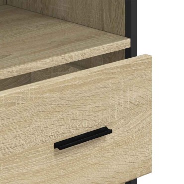 vidaXL Ντουλάπι μπάνιου Sonoma Oak 35x37,5x100cm Κατασκευασμένο ξύλο