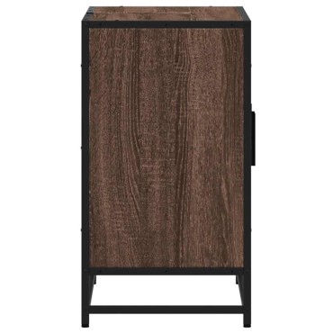 vidaXL ντουλάπι νιπτήρα μπάνιου καφέ δρυς 90x33x60cm