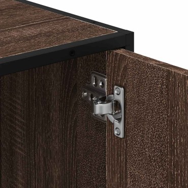 vidaXL ντουλάπι νιπτήρα μπάνιου καφέ δρυς 90x33x60cm