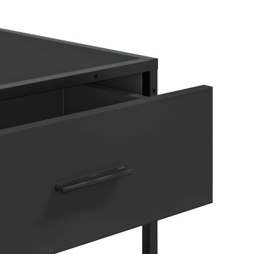 vidaXL Τραπέζι Κονσόλα Μαύρο 90x35x80cm Επεξεργασμένο Ξύλο 1 τεμ.