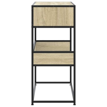 vidaXL Τραπέζι Κονσόλα Sonoma Δρυς 90x35x80cm Επεξεργασμένο Ξύλο 1 τεμ.