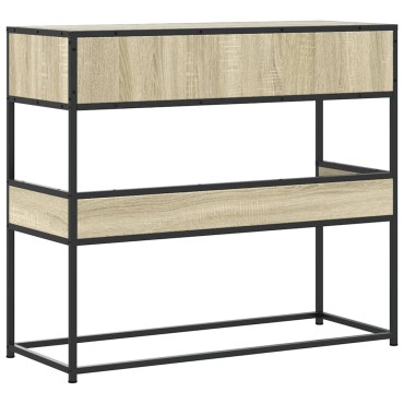 vidaXL Τραπέζι Κονσόλα Sonoma Δρυς 90x35x80cm Επεξεργασμένο Ξύλο 1 τεμ.