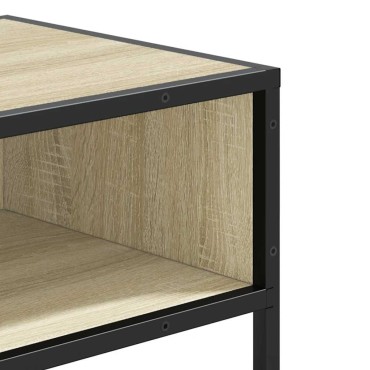 vidaXL Τραπέζι Κονσόλα Sonoma Δρυς 90x35x80cm Επεξεργασμένο Ξύλο 1 τεμ.