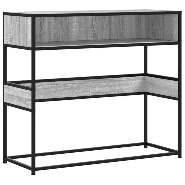 vidaXL Τραπέζι κονσόλας Γκρίζο Σονόμα 90x35x80cm Ξύλινη κατασκευή 1 τεμ.