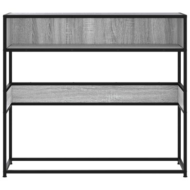 vidaXL Τραπέζι κονσόλας Γκρίζο Σονόμα 90x35x80cm Ξύλινη κατασκευή 1 τεμ.